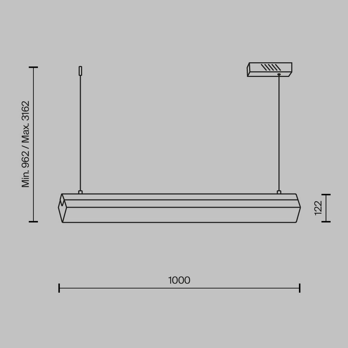 Pendelleuchte Petra - Messingfarben, MODERN, Metall (100/8,5/96,2cm) - MAYTONI