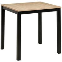Ausziehtisch Gina 80 cm Mdf Sonoma Dekor, B: 80-120 cm - Schwarz/Sonoma Eiche, KONVENTIONELL, Holzwerkstoff/Metall (80-120/76/70cm) - MID.YOU