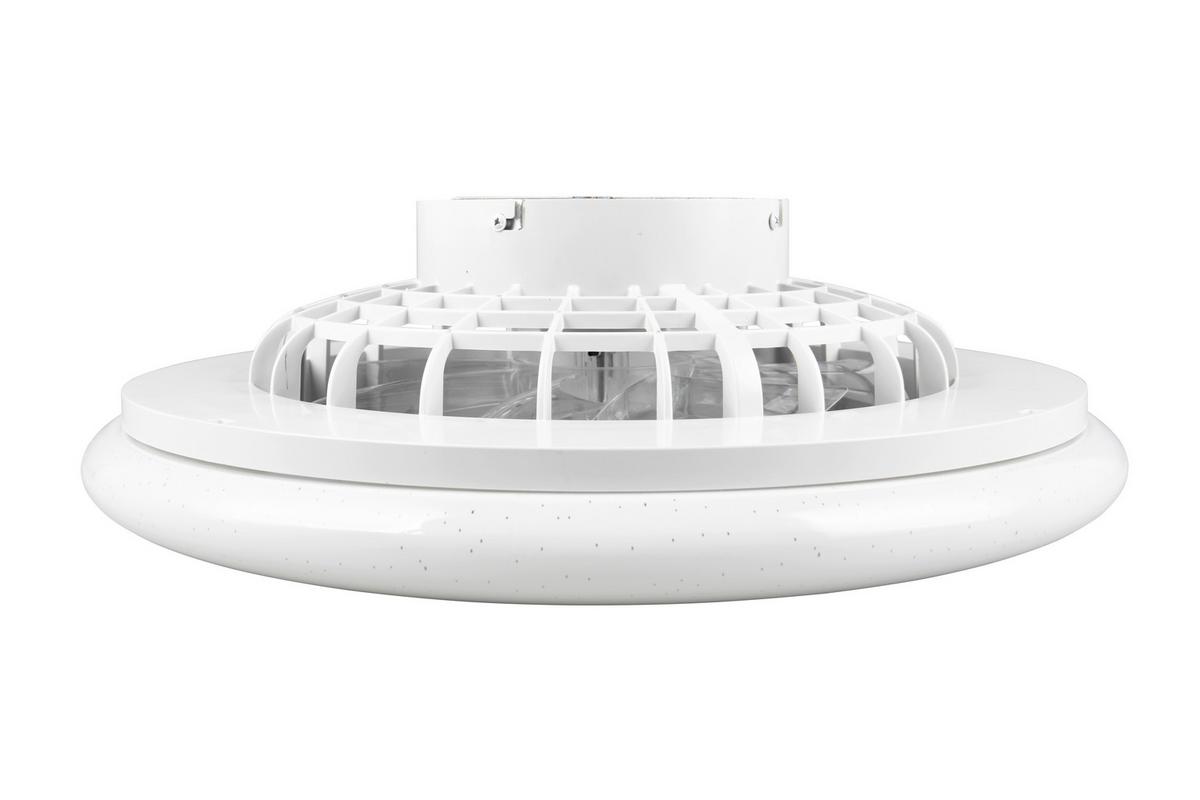 Deckenventilator Stralsund Weiß Titanfarben D: 49 cm - Titanfarben/Weiß, KONVENTIONELL, Kunststoff (49/16,5cm)