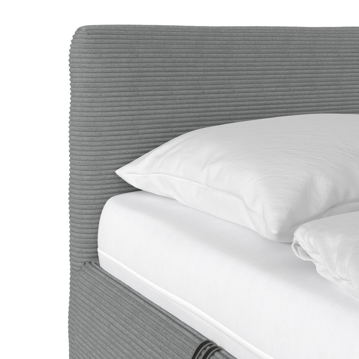 Kárpitozott Ágy Lesia 180/200cm - szürkéskék/fehér, Konventionell, faalapú anyag/textil (180/200cm)