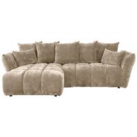 Univerzálna sedačka CAMMELLIO, sivohnedá ženilka, 7 vankúšov - čierna/taupe, Modern, textil (296/75-95/189cm) - Mömax