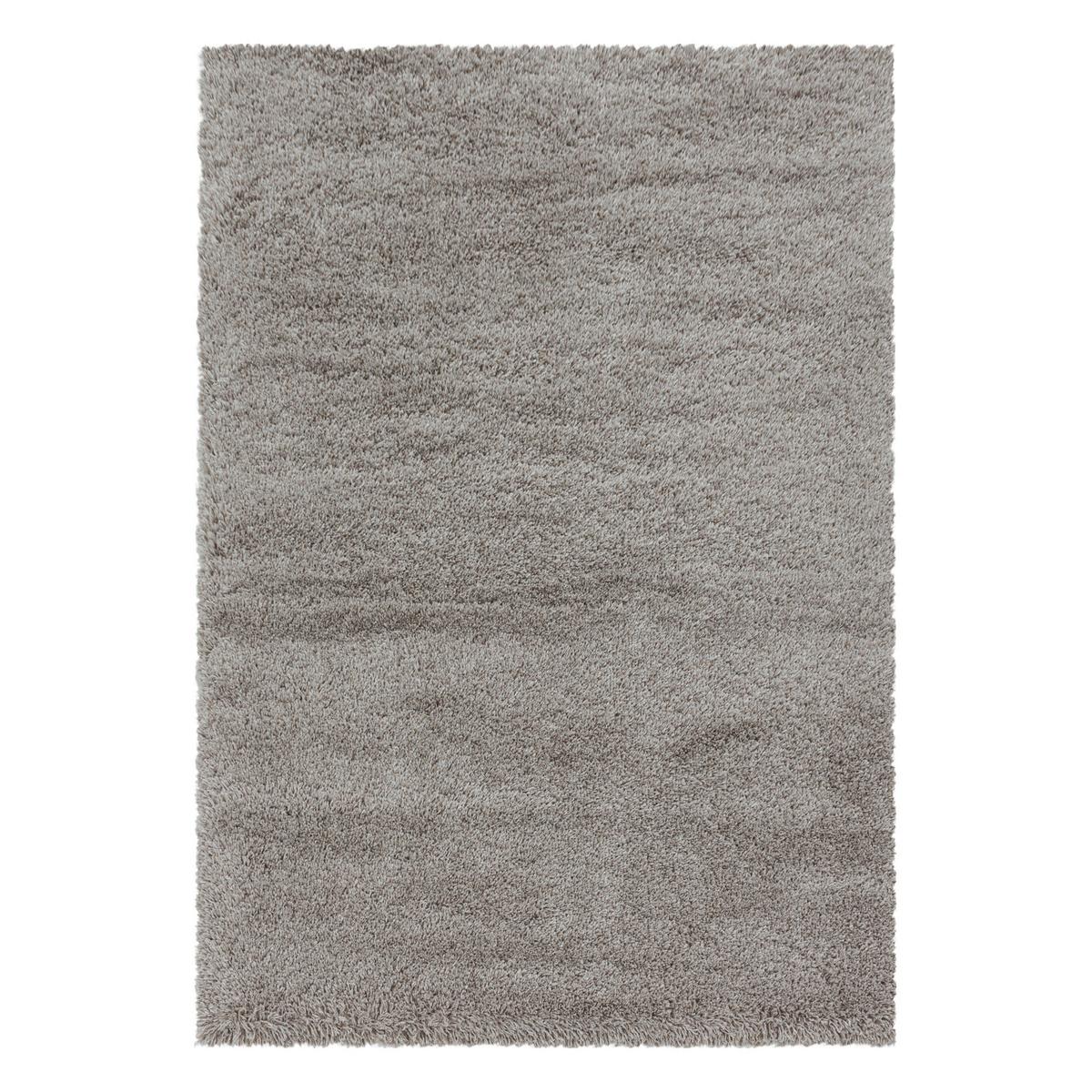Hochflor Teppich Beige Naturfaser Fluffy 140x200 cm - Beige, Basics, Textil (140/200cm)