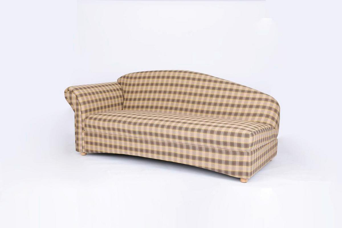 3-Sitzer Loretta, Armlehne links, ca. 193x83x85 cm - Hellbraun/Braun, Basics, Holz/Textil (193/83/85cm)