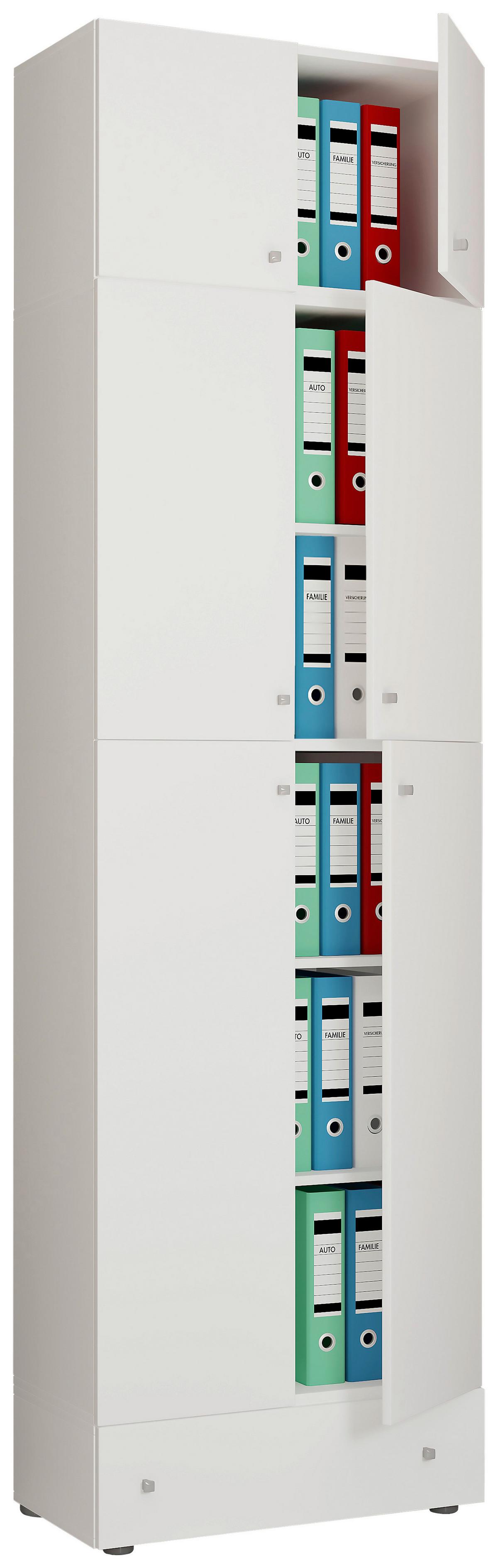 Aktenschrank Lona Weiß B: 70 Cm - Weiß, MODERN, Holzwerkstoff (70/240/39cm) - MID.YOU