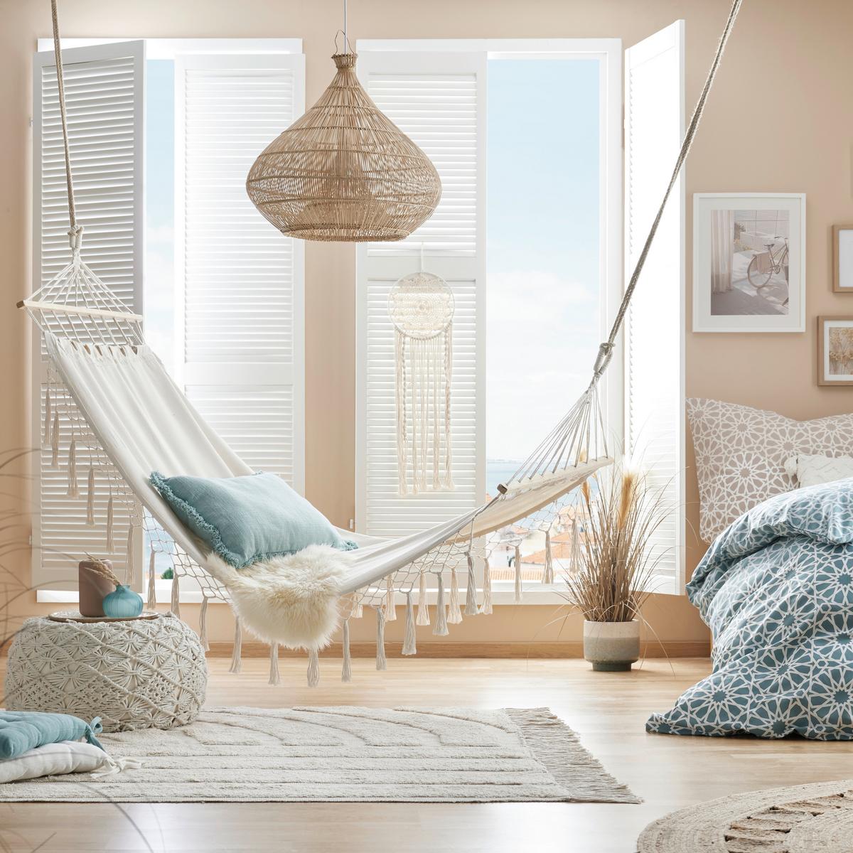 HOUPACÍ SÍŤ SONJA - bílá, Romantický / Rustikální, dřevo/textil (80/200cm) - Mömax