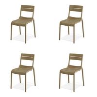 Gartenstuhl-Set 4x Calor  Stuhl Sand - Sandfarben, Basics, Kunststoff (49/82/55cm) - Gardenson