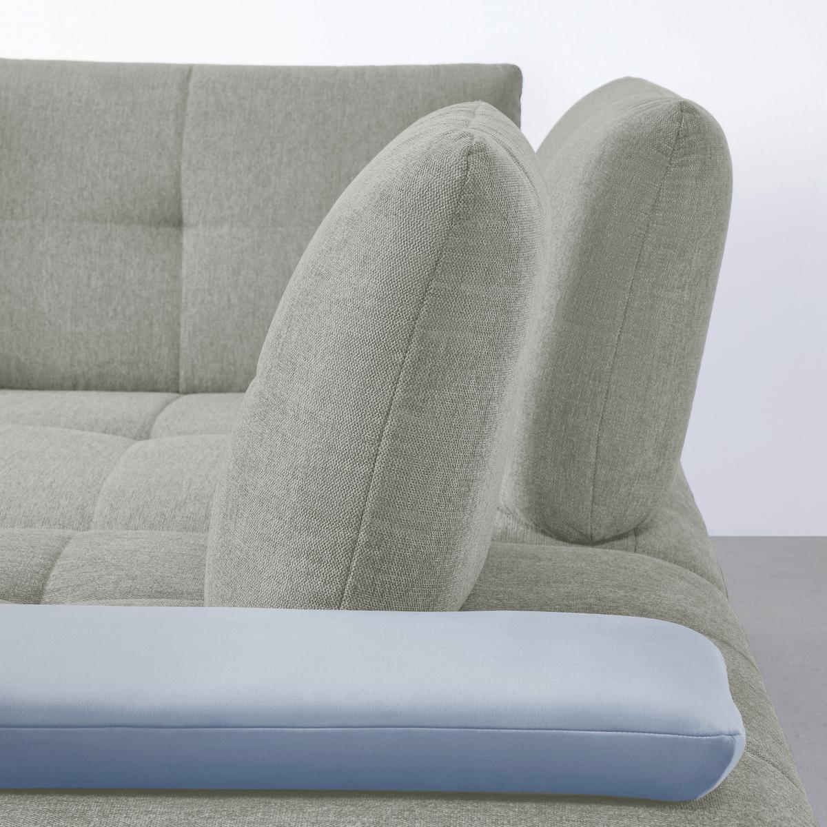 Rohová sedačka TRENDY, pravá, světle šedá / stříbrná - barvy stříbra/černá, Moderní, kov/kompozitní dřevo (310/93/250cm) - Premium Living