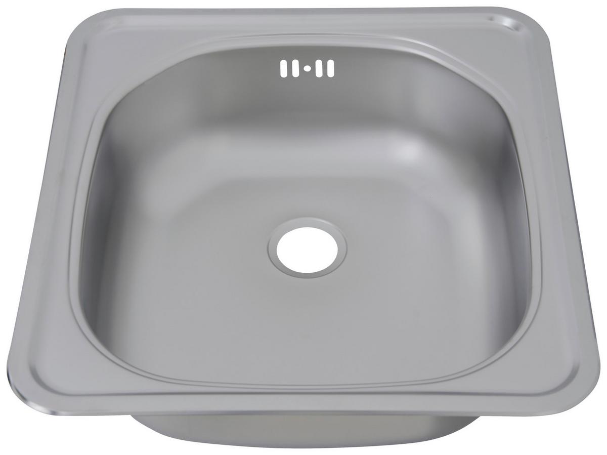 Spüle Dallas Edelstahl 46,5x15,5 cm - Edelstahlfarben, Basics, Metall (46,5/15,5/43,5cm) - Respekta