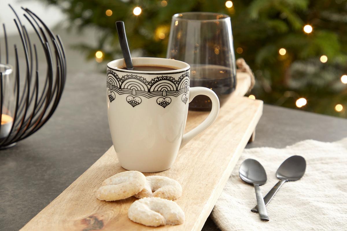 Kávésbögre Kb. 260ml - fekete/fehér, Modern, kerámia (7,5/9,5cm) - Luca Bessoni