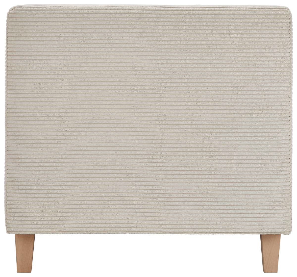 Křeslo SAM, krémový manšestr - barvy dubu/béžová, Moderní, dřevo/textil (98/79/84cm) - Mömax