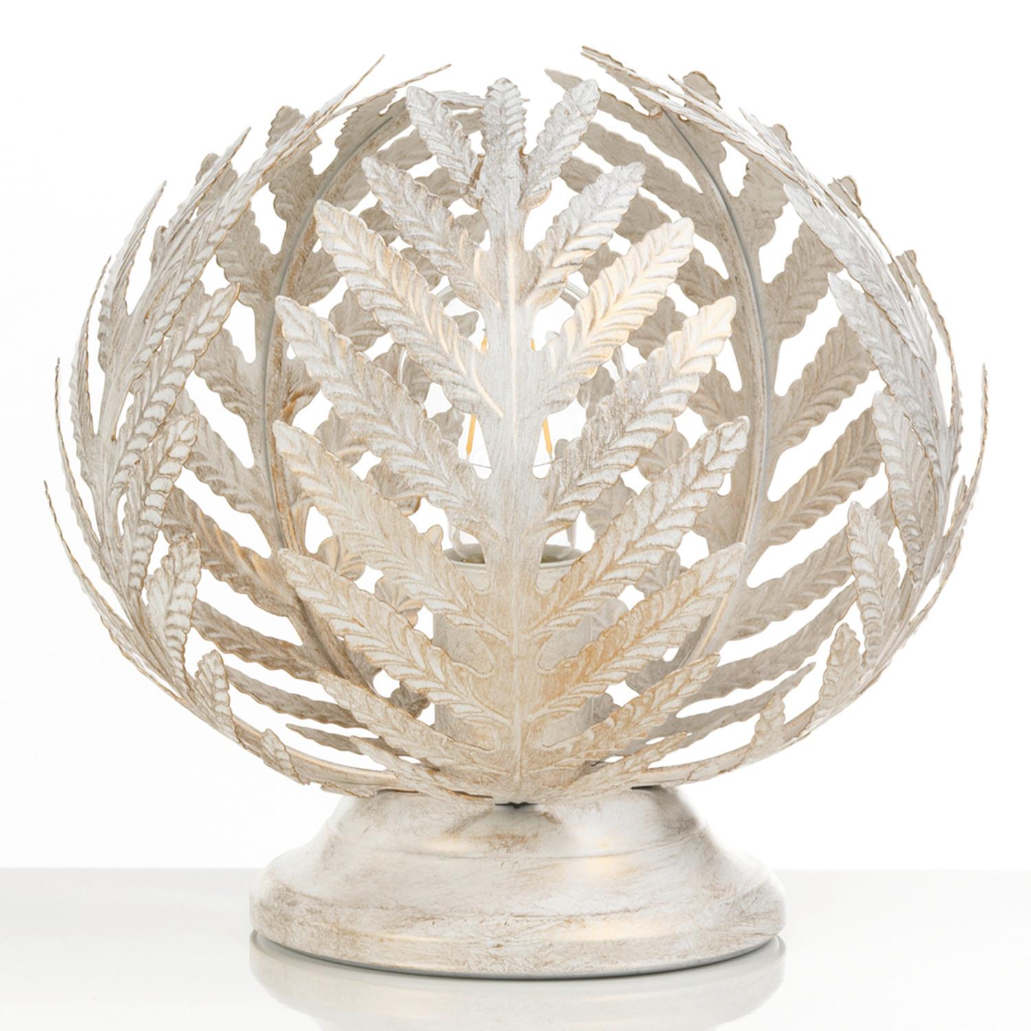 Tischleuchte 4996/lpa - Weiß, Natur, Metall (25/25cm)