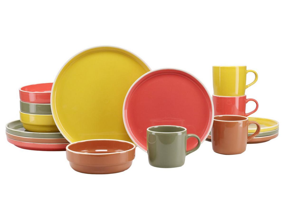 Kombiservice Indian Summer Keramik 4 Personen - Multicolor, Basics, Keramik (38,5/38,5/34cm) - Creatable