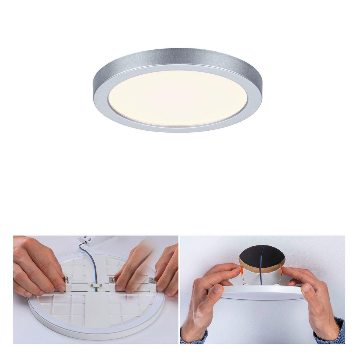 Led-paneel Ø 11,8 Cm Rund - Chromfarben, Design, Kunststoff (11,8/1,2cm) - Paulmann