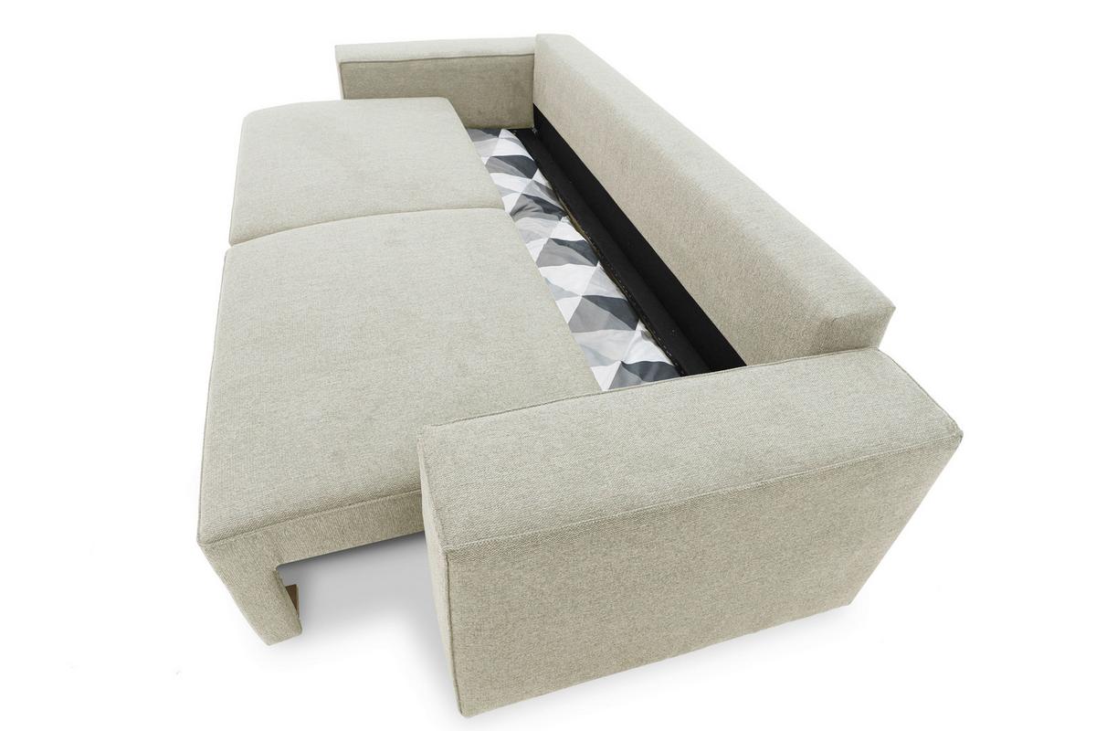 Schlafsofa Josh - Beige/Schwarz, Basics, Textil (239/85/86cm) - MID.YOU