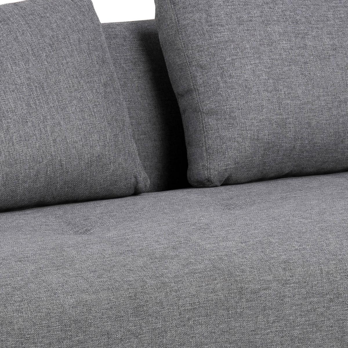 2-sitzer-sofa Mit Schlaffunktion Lukas B: 180 Cm - Eichefarben/Grau, Design, Holz/Textil (180/74/86cm) - MID.YOU