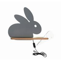 KINDERWANDLEUCHTE RABIT - Weiß/Grau, Basics, Holz/Holzwerkstoff (37/12/31cm)