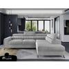 Ecksofa Lauernce Hellgrau S: 278x205cm - Silberfarben/Hellgrau, Design, Textil (278/205cm) - MID.YOU