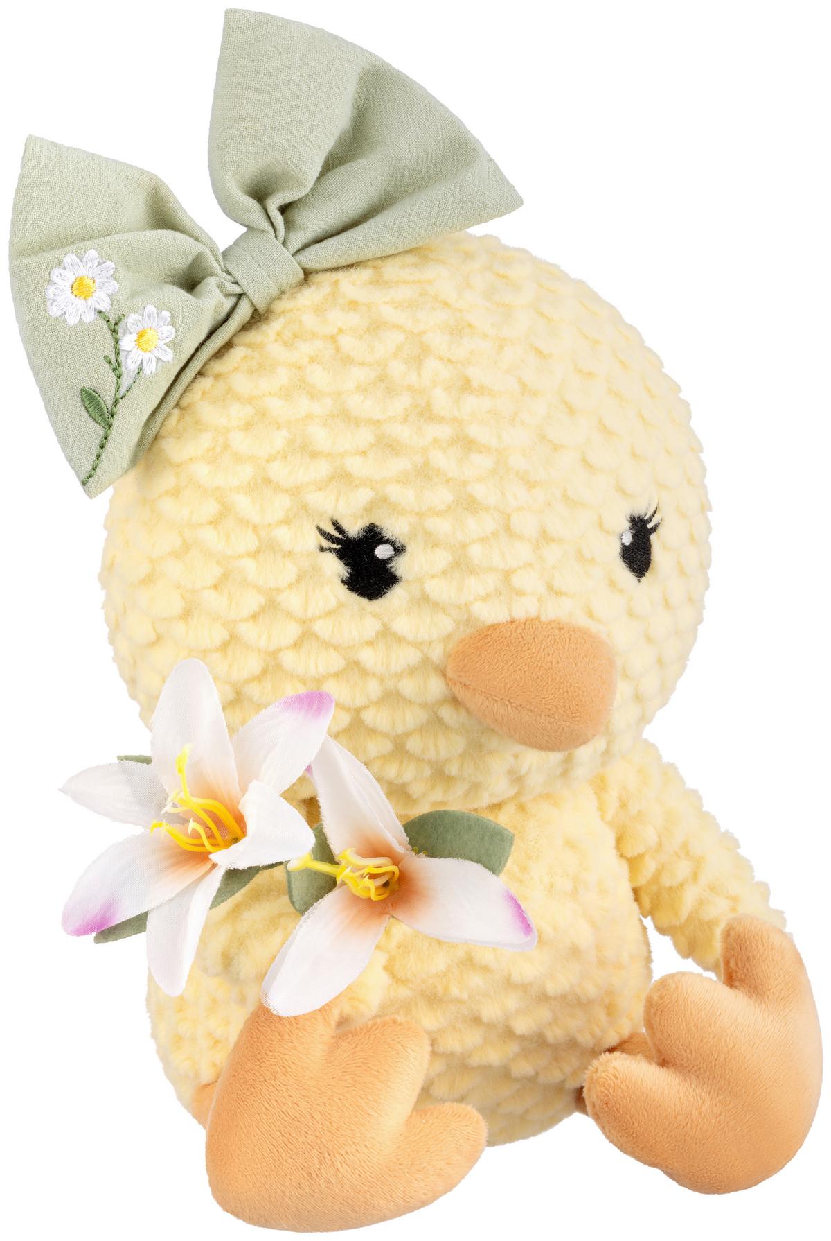 Dekohuhn Nadja - Gelb/Orange, KONVENTIONELL, Textil/Metall (18/20/30cm) - Luca Bessoni