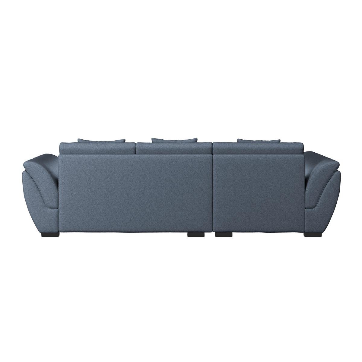 Ecksofa Berisso - Schwarz/Dunkelblau, Design, Textil (187/278cm) - Ondega