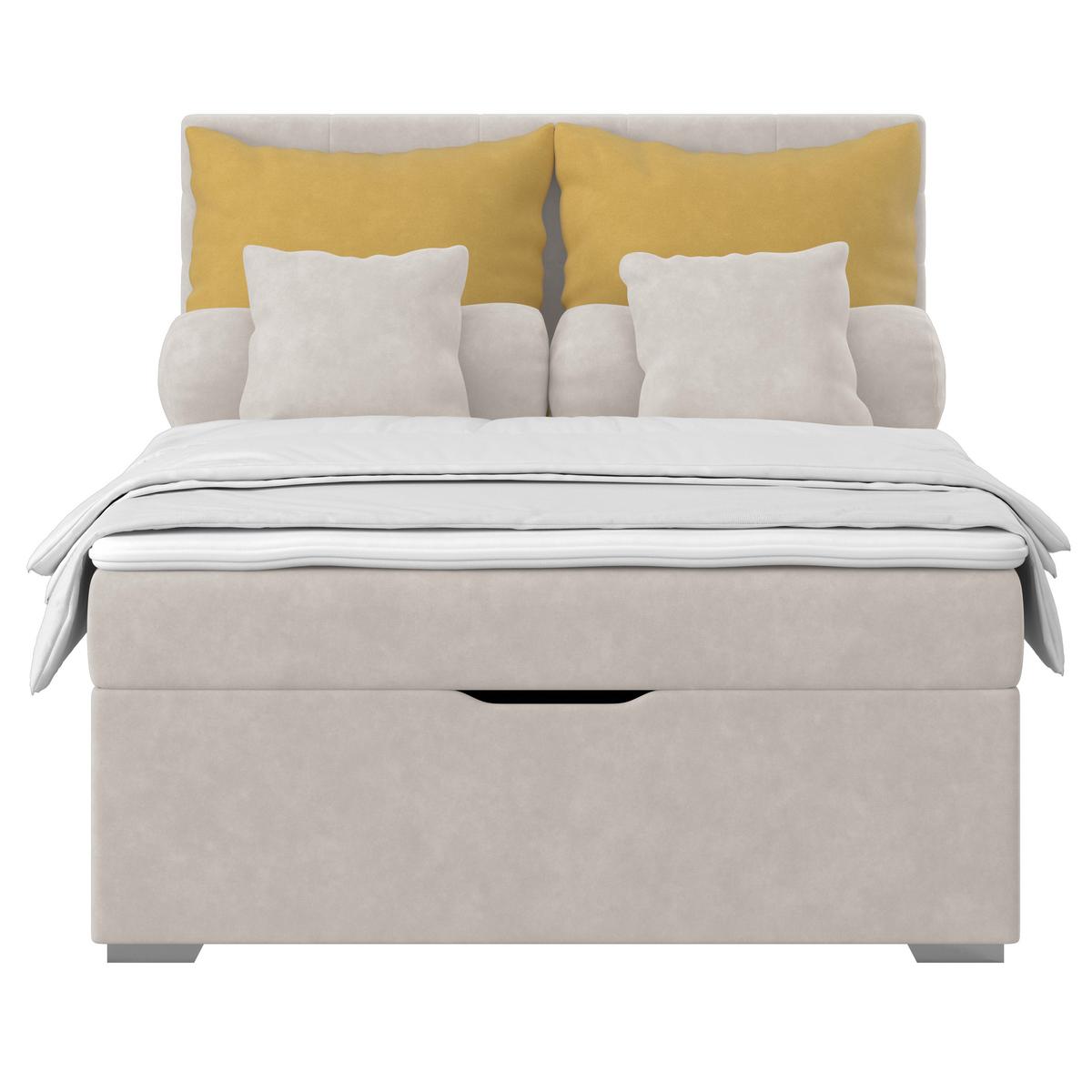 Kárpitozott Ágy Adria 120/200cm - taupe, Konventionell, textil/fa (120/200cm)