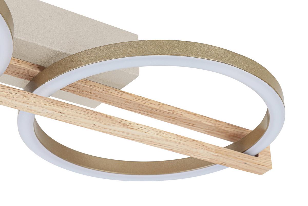 LED-Deckenleuchte Camillo - Champagner/Naturfarben, Basics, Holzwerkstoff/Kunststoff (46/20/6cm) - Luca Bessoni