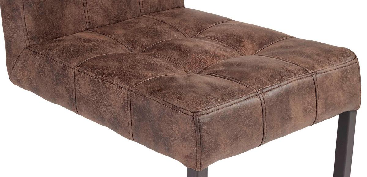 Szánkótalpas Szék Donna S - barna/antracit, Modern, textil/fém (42/91/62cm)