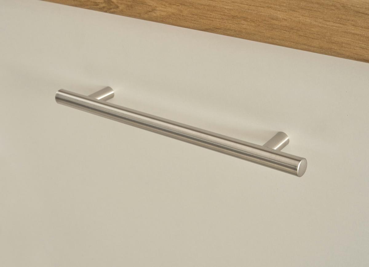 Küchenblock Capri Weiß/eiche Dekor B: 280 Cm - Weiß/Eiche Artisan, Basics, Glas/Holzwerkstoff (280cm) - MID.YOU