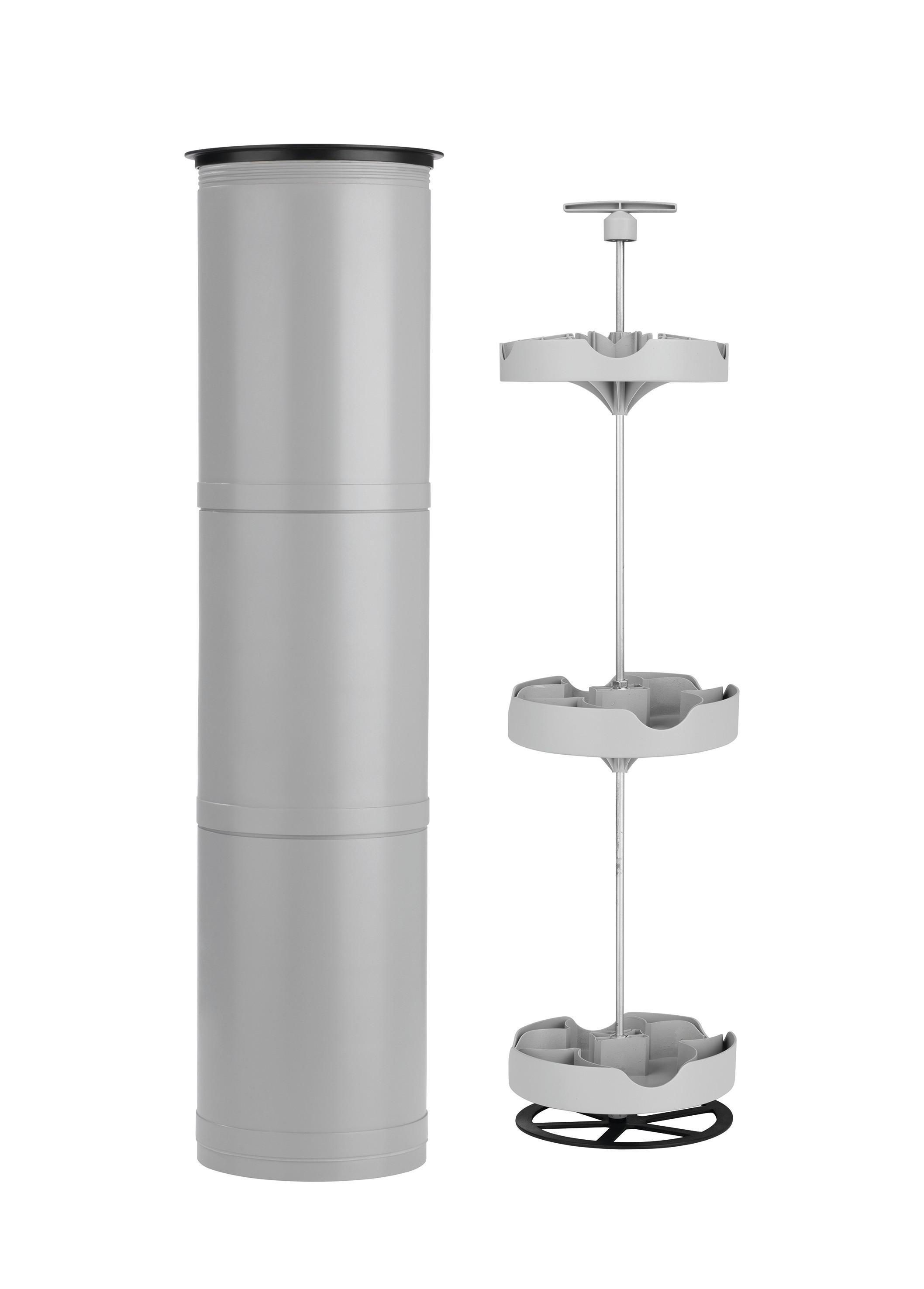 Flaschenkühler Outdoor 07015 Flaschenkühler Outdoor - Grau, LIFESTYLE, Kunststoff/Metall (20/90cm)