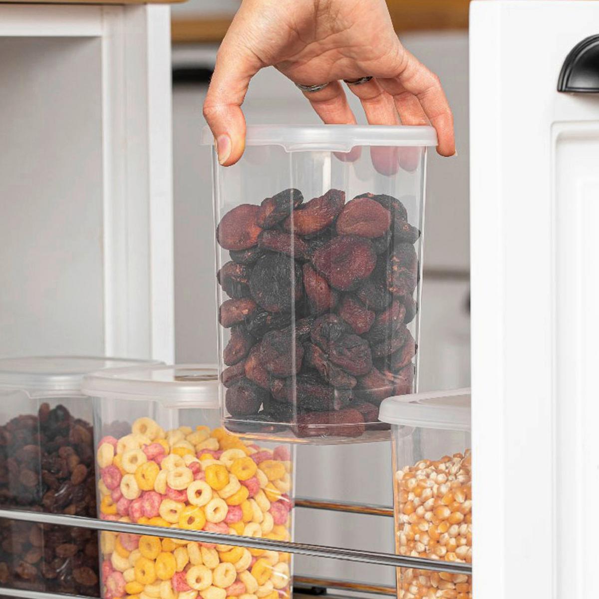 Vorratsdosenset 15-teilig Transparent - Transparent/Weiß, Basics, Kunststoff (10/10/9,5cm) - P & B