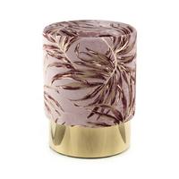 Hocker Gipsy, Violett B: 35 Cm - Violett/Goldfarben, Design, Textil (35/46/35cm) - Kayoom