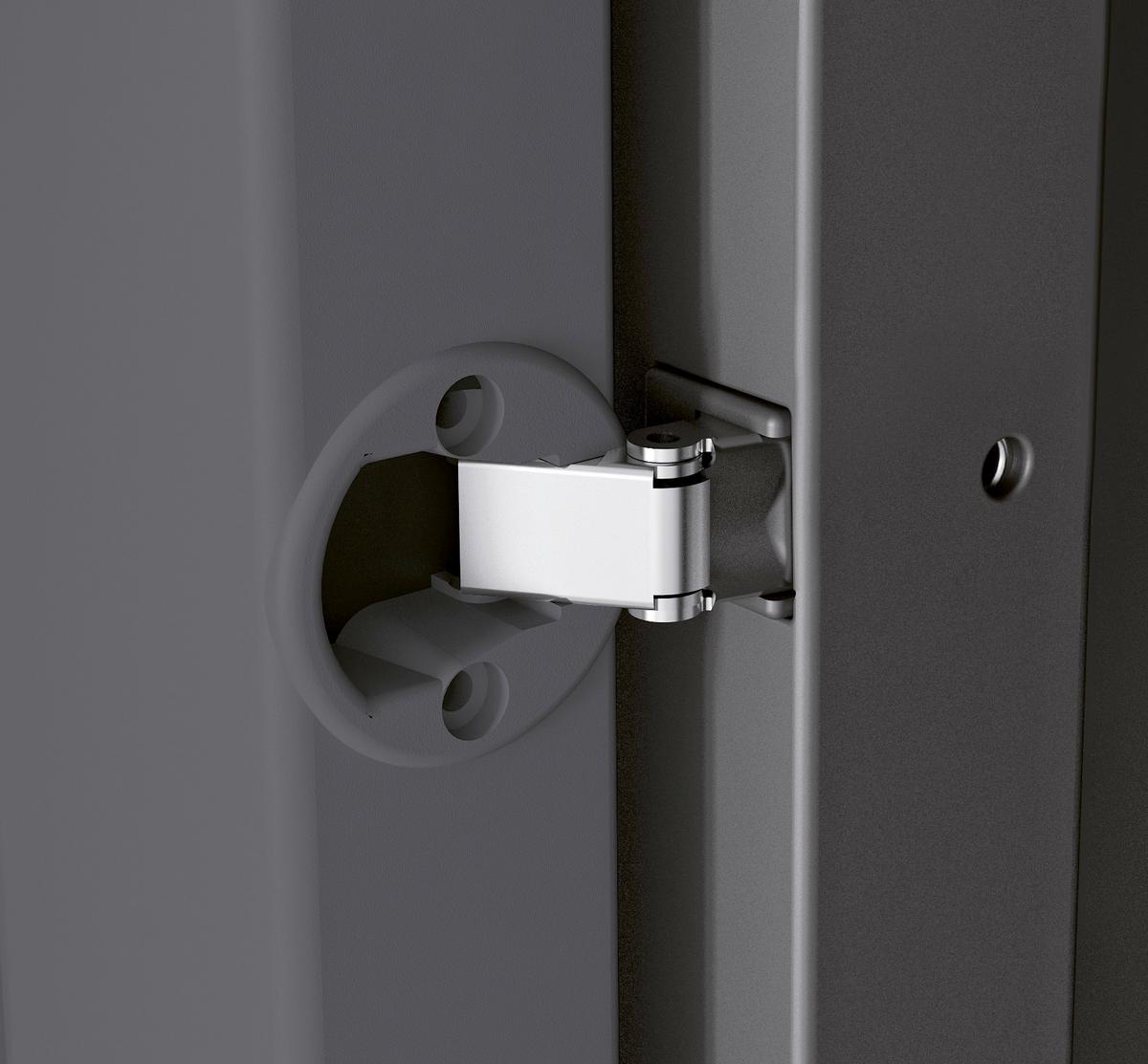 Werkzeugschrank E-com Xl Garage B:54cm Schwarz/silber - Silberfarben/Schwarz, Design, Kunststoff (89/188/54cm) - Keter