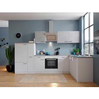 Eckküche Malia L-Küchenblock 310 cm - Graphitfarben/Weiß, Basics, Holzwerkstoff (310/172cm) - Respekta