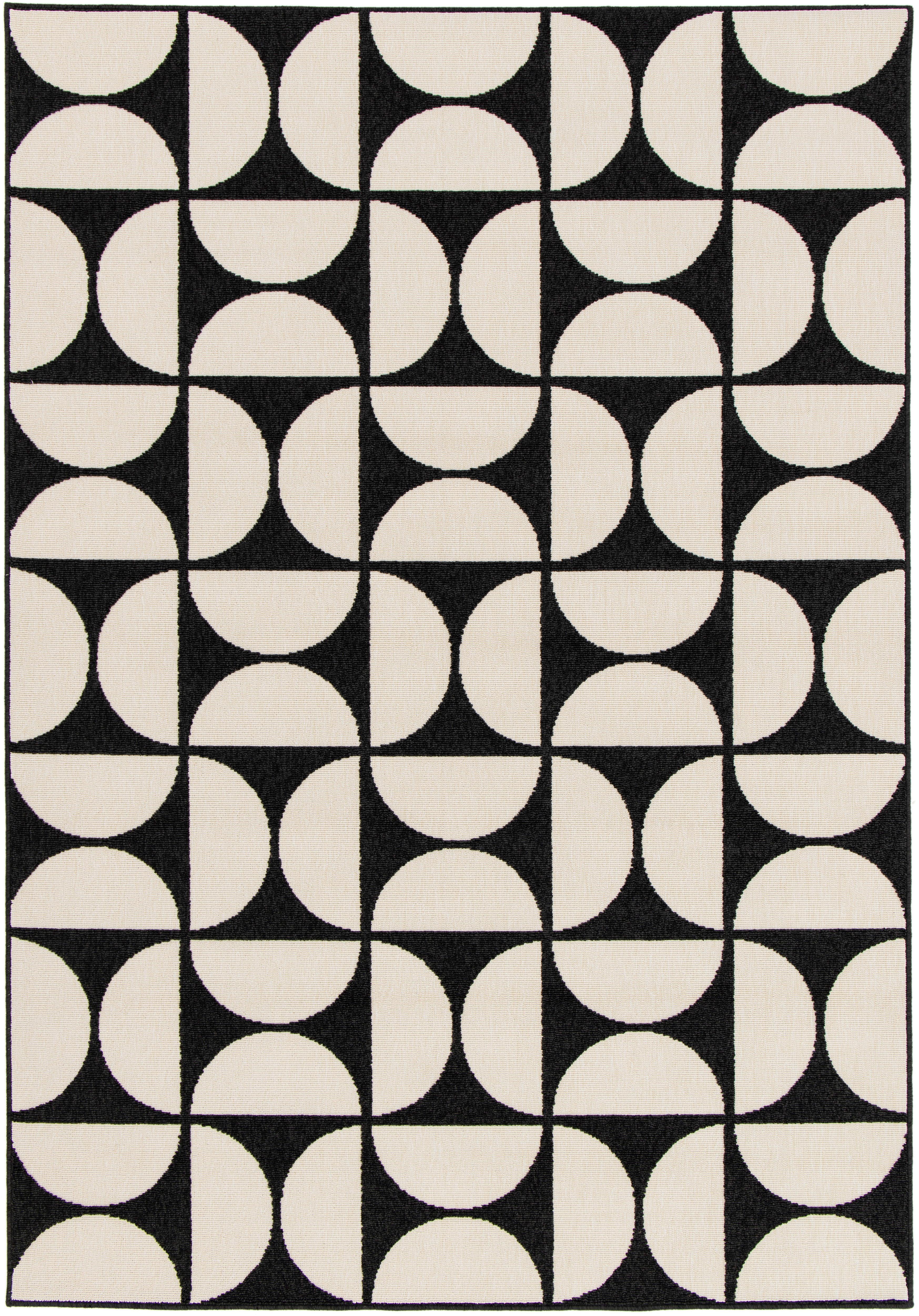Koberec Tkaný Na Plocho Tommy 2, 120/170cm - černá/krémová, Moderní, textil (120/170cm) - Modern Living