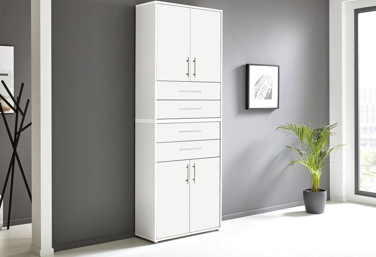 Aktenschrank Office Edition Weiß B: 84,4cm - Weiß, MODERN, Holzwerkstoff (84,4/227,2/33cm) - MID.YOU