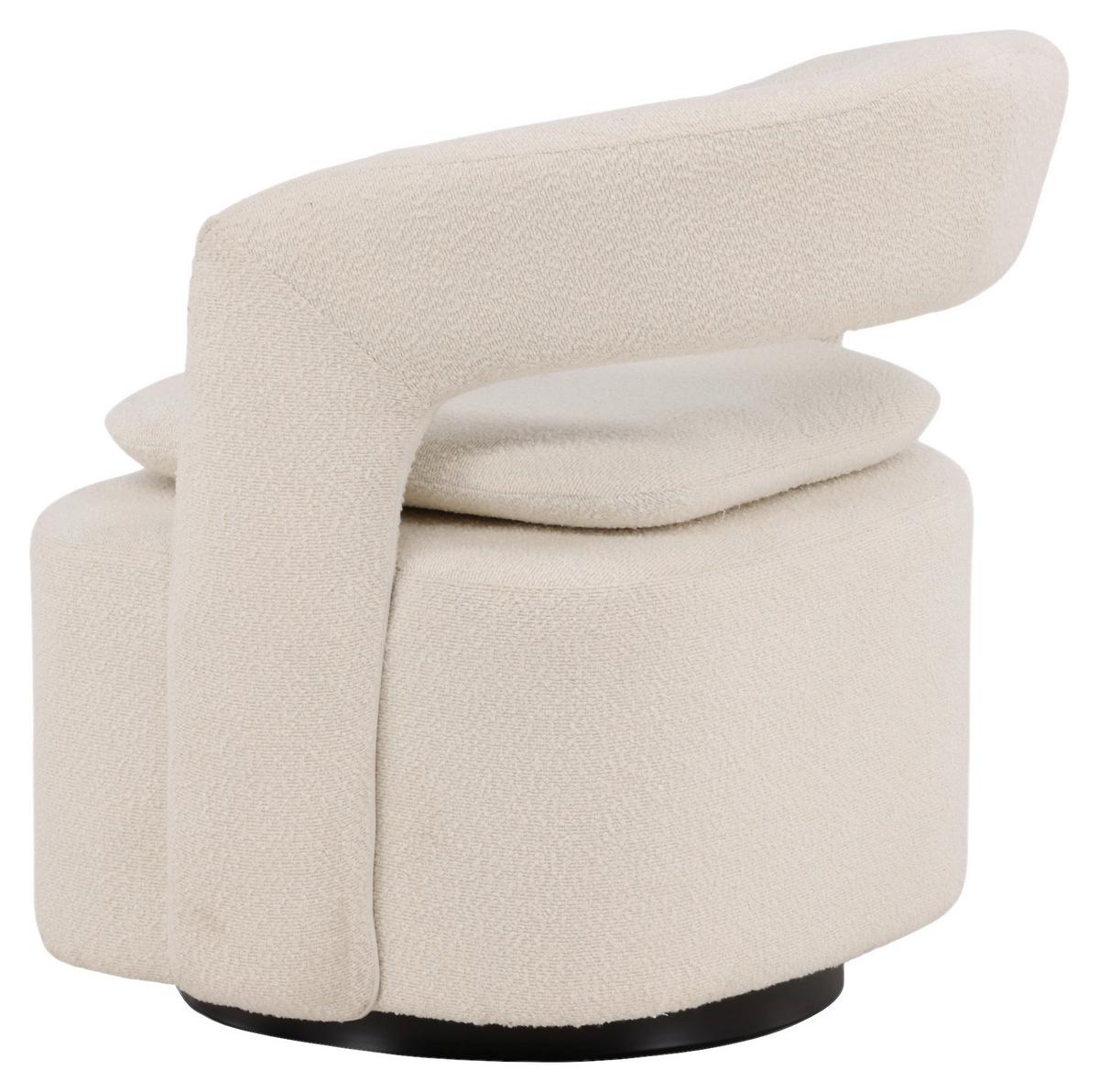 Sessel Laurel - Weiß, Design, Textil/Metall (69/75/72cm) - Livetastic