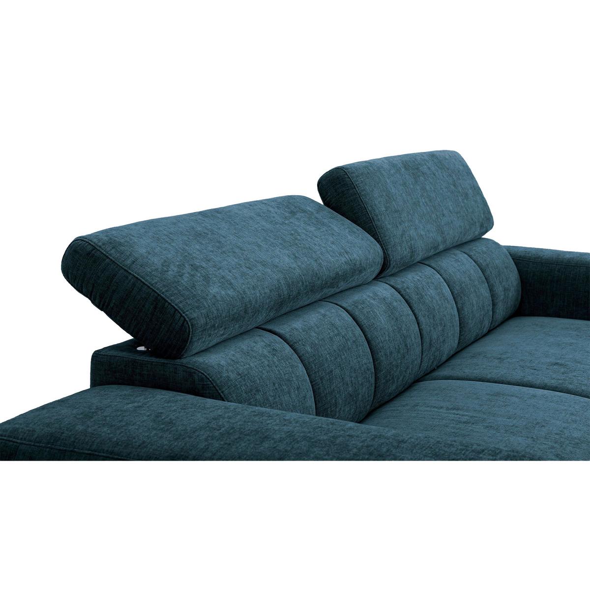 3-SitzerSofa m. Schlaffunktion Sirius S blau, B: 251cm - Blau/Schwarz, KONVENTIONELL, Holz/Holzwerkstoff (251/96/100cm)
