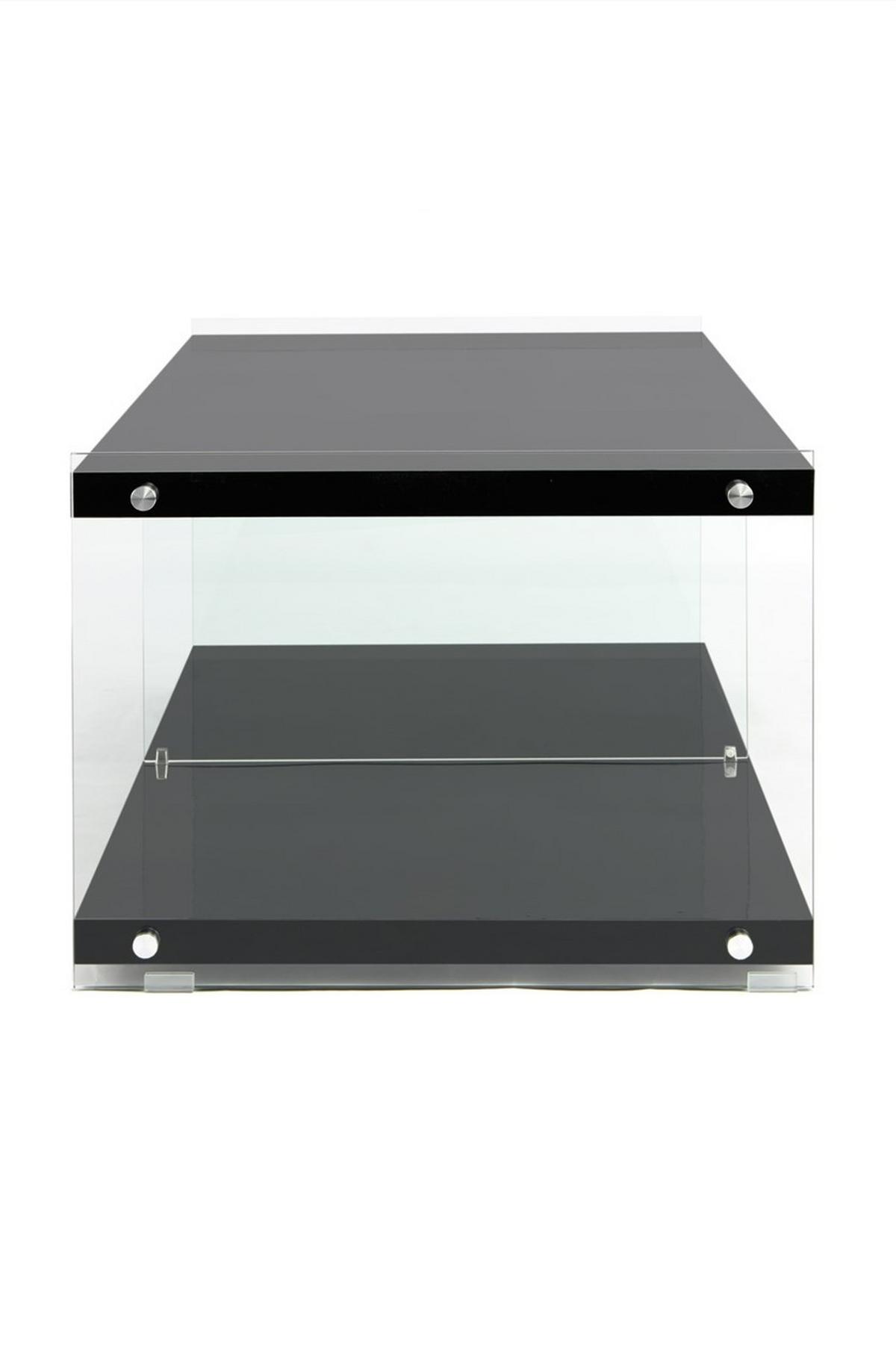 Beistelltisch Elementary Schwarz L: 120 Cm - Schwarz, Design, Glas/Holz (120/45/60cm) - Kayoom