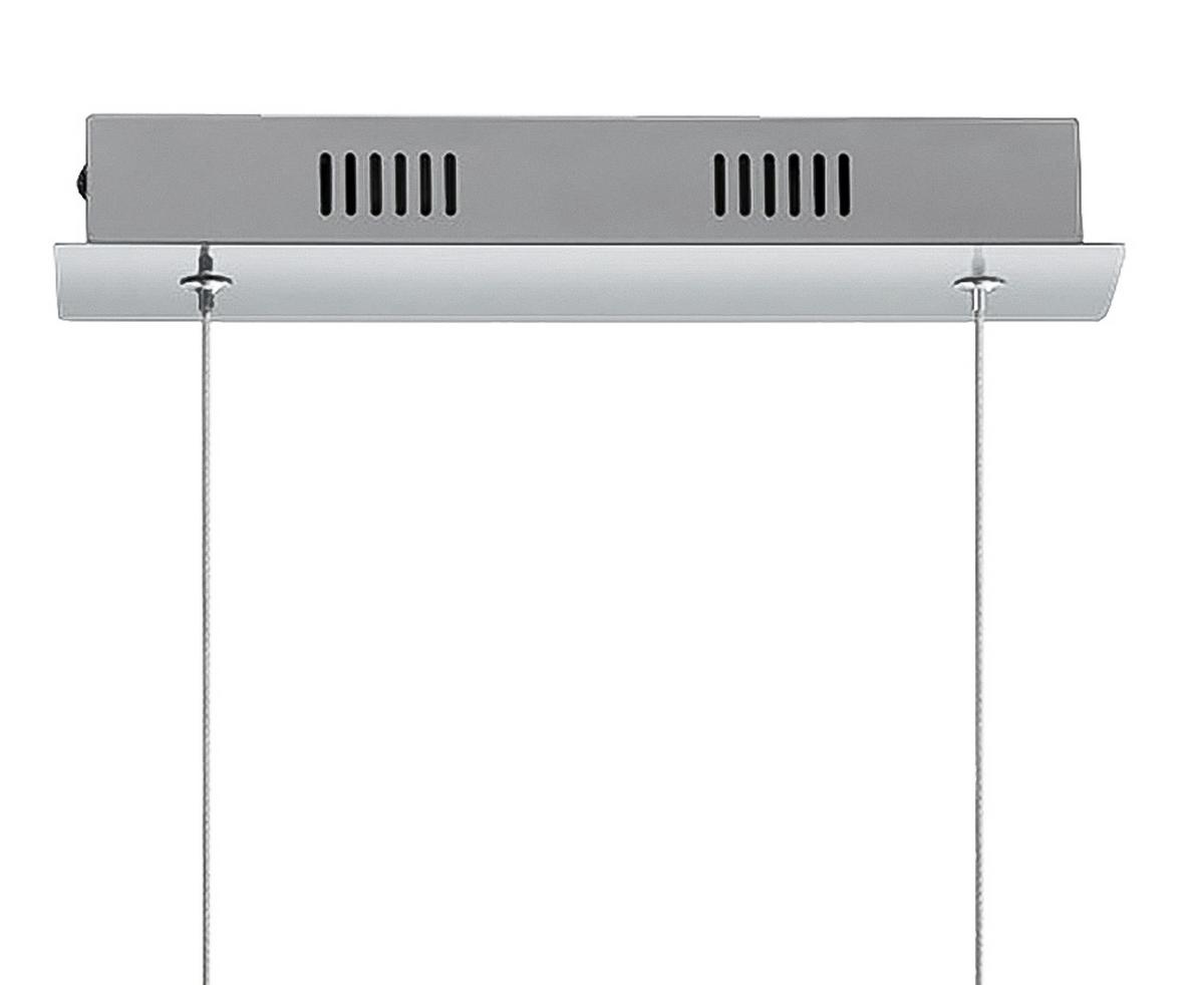Led-hängeleuchte Pertini H: 150 Cm Mit 2 Leuchtröhren - Chromfarben/Transparent, MODERN, Kunststoff/Metall (96/8/150cm)