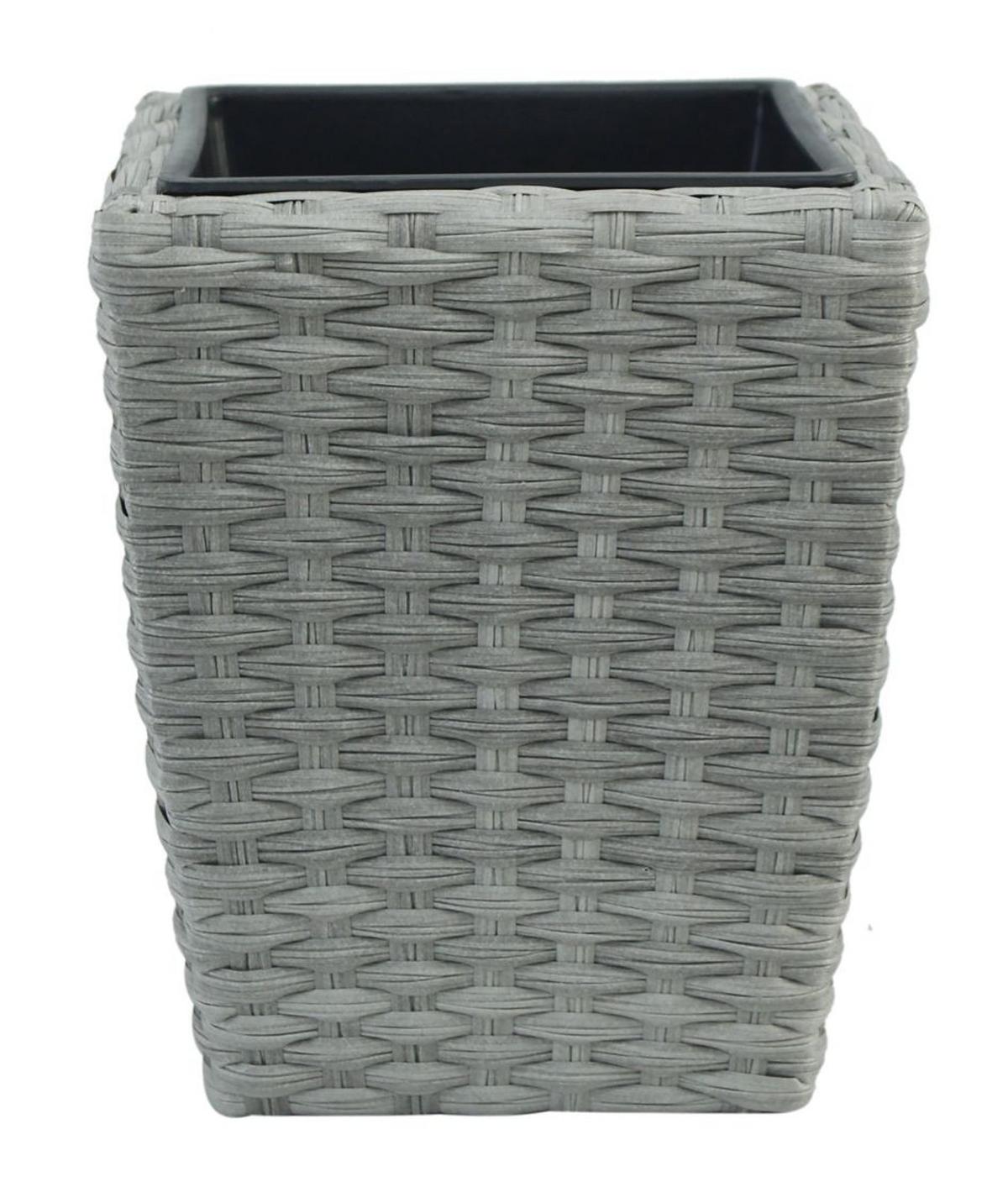 Blumentopf Nils - Schwarz/Grau, KONVENTIONELL, Kunststoff/Metall (30/37cm) - Luca Bessoni