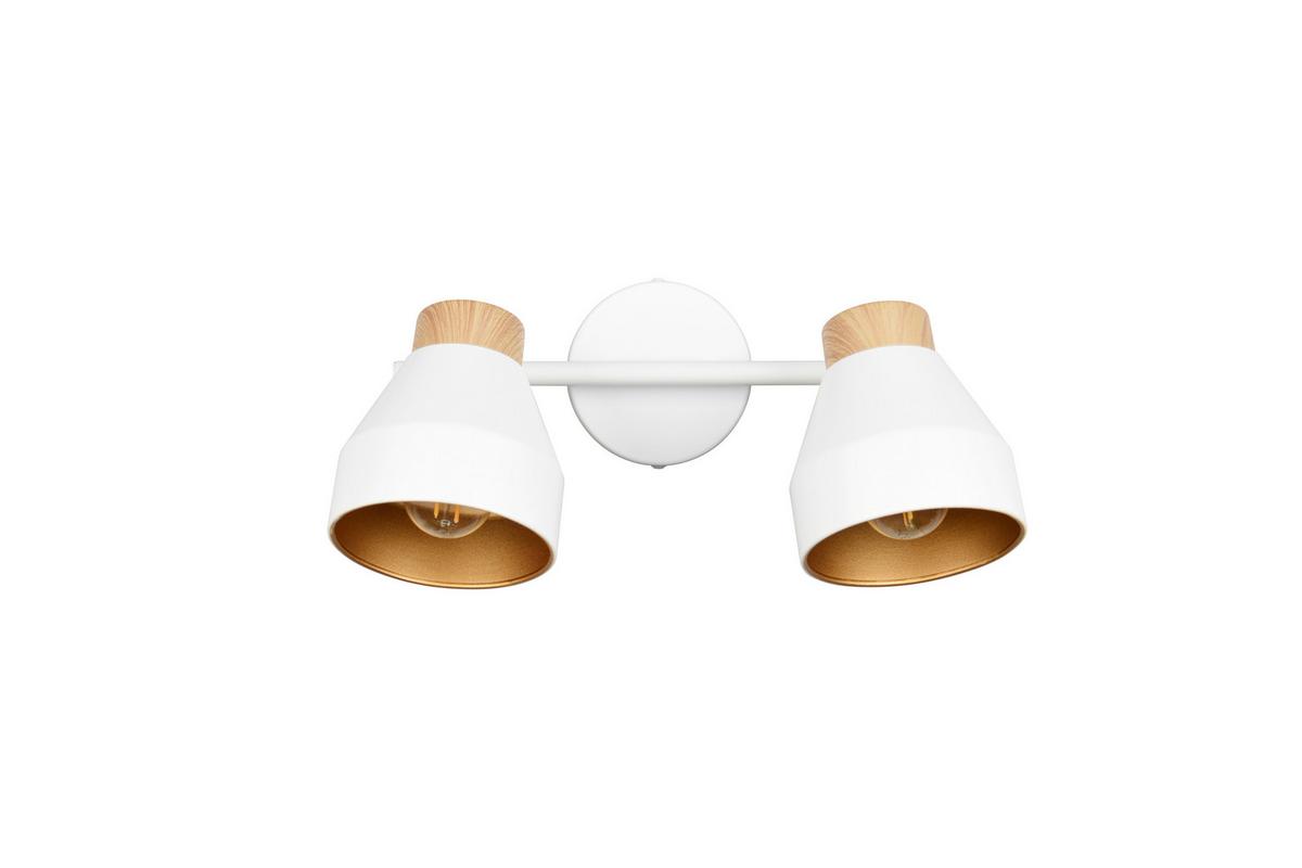 Strahler Valentin Braun Weiß Goldfarben L: 32 Cm - Goldfarben/Braun, LIFESTYLE, Metall (32/21/15cm)