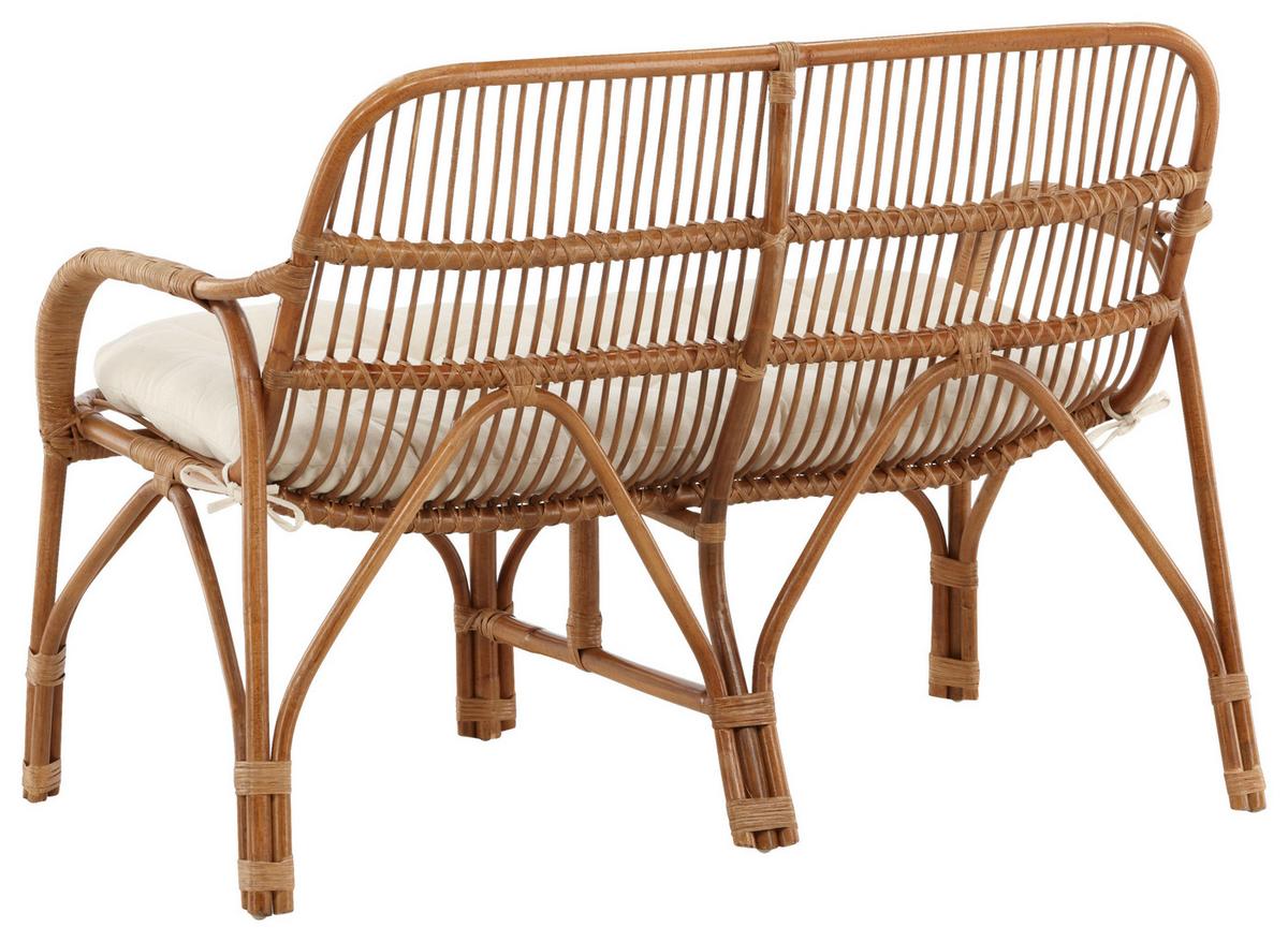 Loungesofa Nella Aus Holz - Naturfarben/Weiß, KONVENTIONELL, Holz (130/93/82cm) - Gardenson