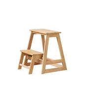 Tritthocker Skala, Natur 45,5x49x38,5 cm - Teakfarben, Natur, Holz (45,5/49/38,5cm) - Gardenson