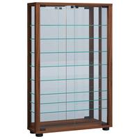 Vitrine Lumo Nussbaumfarben B: 59 Cm - Nussbaumfarben/Schwarz, MODERN, Glas/Holzwerkstoff (59/91,3/18cm) - MID.YOU