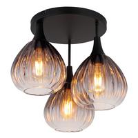 Deckenleuchte 15887-3D - Klar, Design, Glas/Metall (44/35cm) - Globo