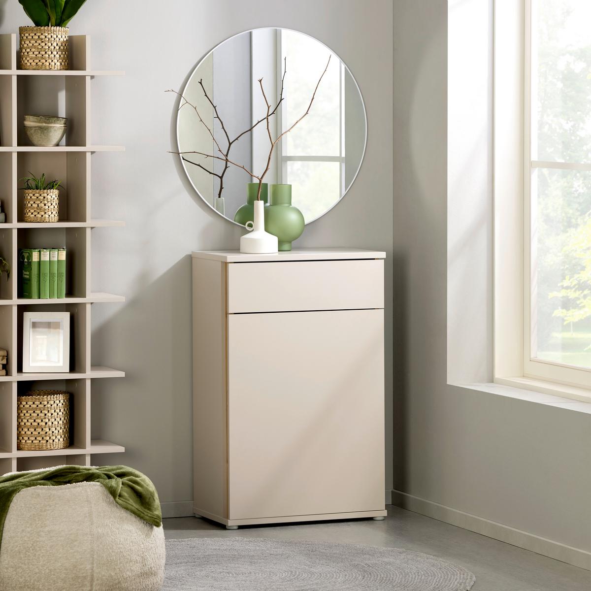 Schuhschrank Antonio Kaschmir H: 94,7 Cm - Kaschmir/Eiche Artisan, Trend, Holzwerkstoff (61,4/97,4/37,5cm)