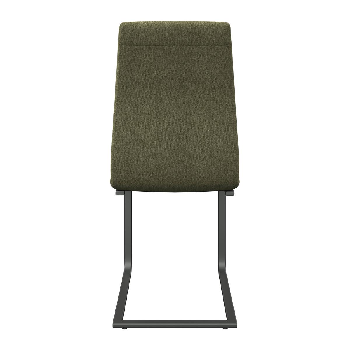 Schwingstuhl Tristan Webstoff grün, B: 41cm - Schwarz/Grün, MODERN, Holz/Textil (41/102/58cm) - James Wood