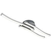 STROPNÉ LED SVIETIDLO ROLLIM - biela/niklová, Konventionell, kov/plast (54,5/14/6,5cm) - Mömax