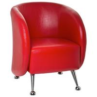 Sessel St. Lucia Rot - Chromfarben/Rot, MODERN, Textil (60/85/50cm) - MID.YOU