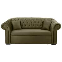 Schlafsofa Cupido - Schwarz/Olivgrün, Design, Textil (213/86/99cm) - MID.YOU