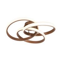 Stropní LED svítidlo ANTOR, Ø: ca. 55cm - cappuccino, Moderní, kov/plast (52/15/49,5cm) - Premium Living
